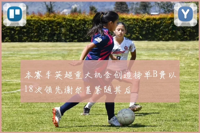 本赛季英超重大机会创造榜单B费以18次领先谢尔基紧随其后